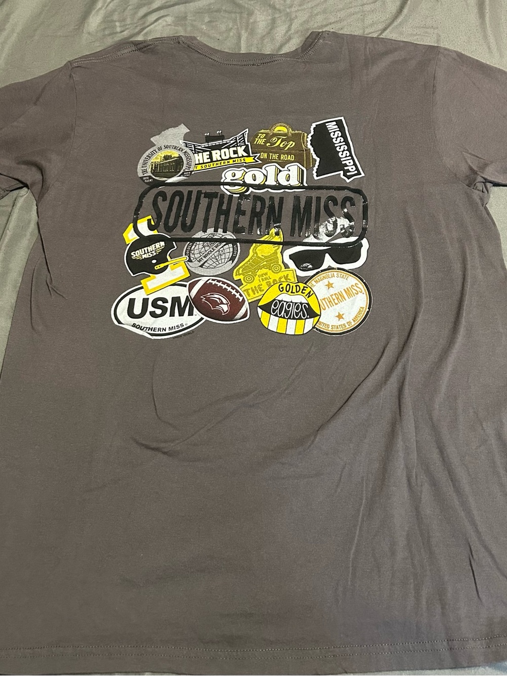 Southern Miss Graphic Tee - Gray & Yellow Men’s Shirt